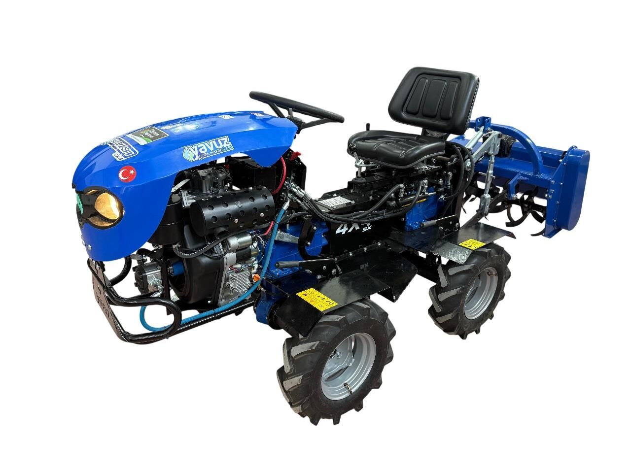 Yavuz Y600SX PRO 188FE 12 Hp Dizel Marşlı 4x4 Mini Traktör