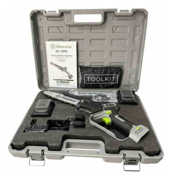 Zimastar SC-5808 21 V Akülü Ağaç Kesme Makinesi