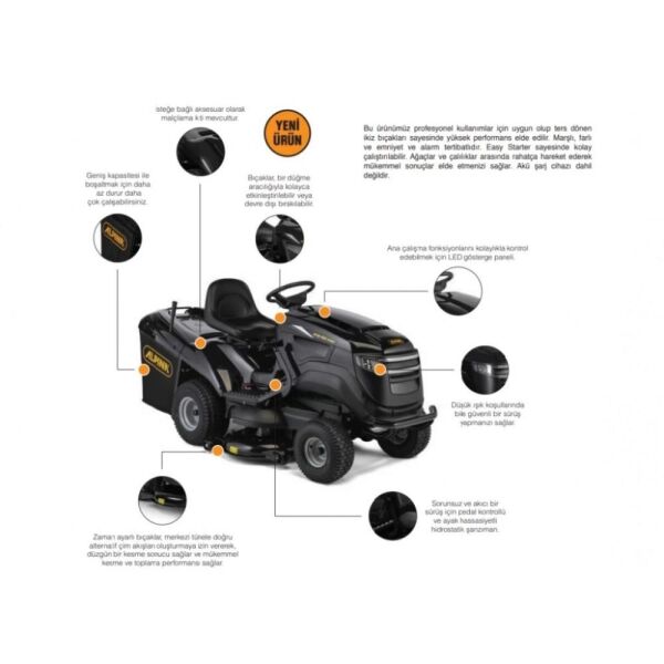 Alpina AT8 122 HWA Çim Biçme Traktörü