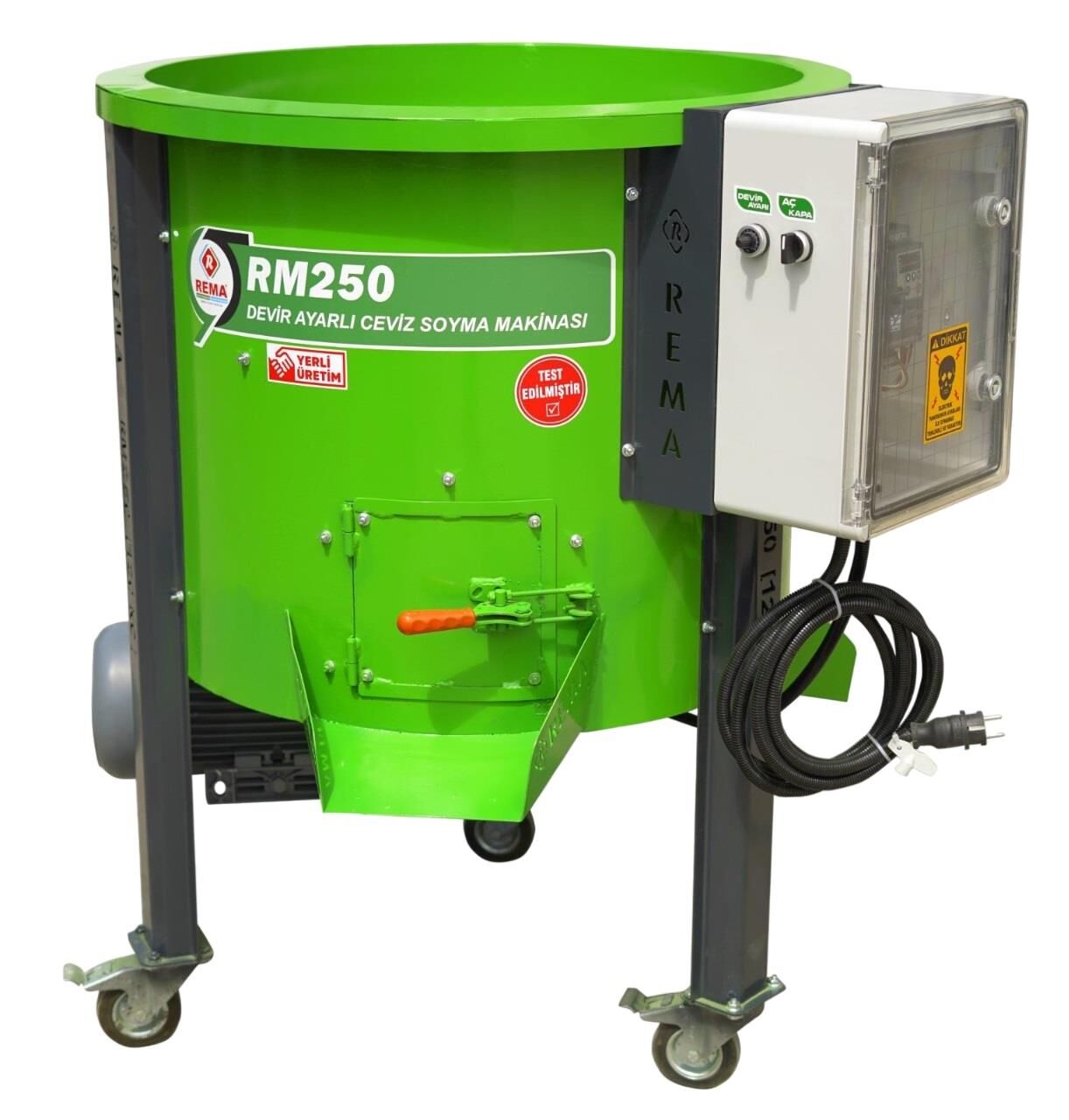 Rema RM250  120 Kg Devir Ayarlı Ceviz Soyma Makinesi