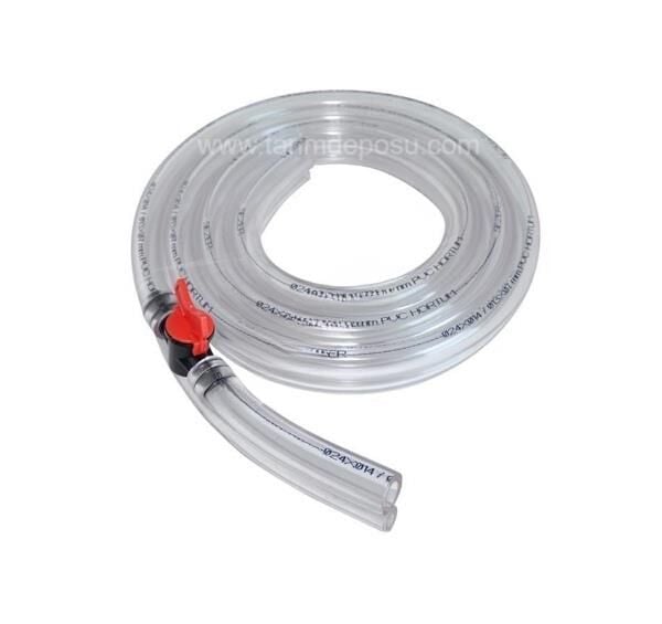 Sezer İkiz Şeffaf Musluklu Süt Hortumu