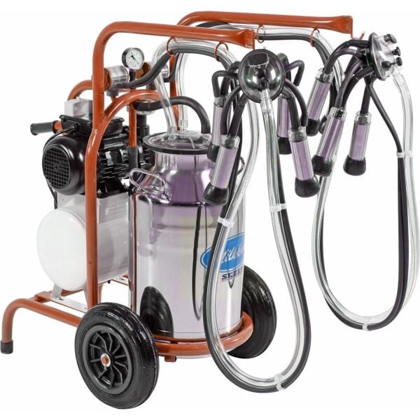 Sezer Çelik Güğüm Çift Başlık Keçi ve Koyun Sağım Makinesi