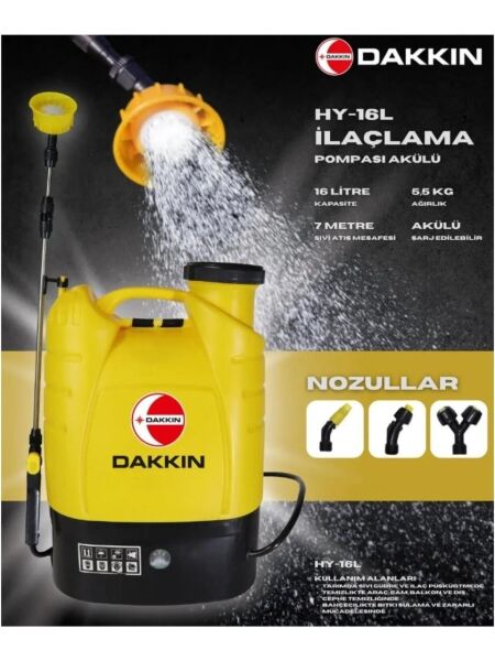 Dakkın 16 Lt Akülü İlaçlama Makinesi