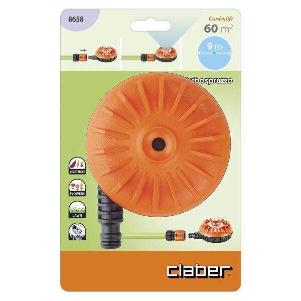 Claber 8658 TURBOSPRUZZO Sprinkler Turbo Döner Yeni Tip