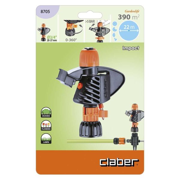 Claber 8705 IMPACT SPRINKLER HEAD Pulsar Sistem 3/4