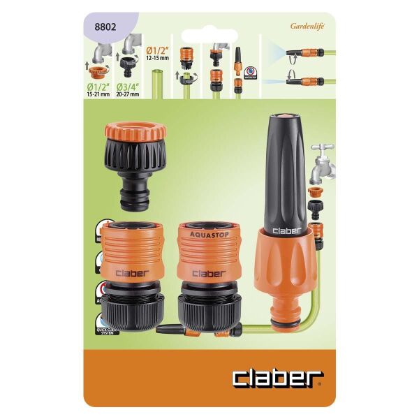 Claber 8802 JET Spreyli Başlangıç Seti 1/2''