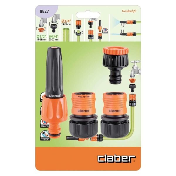 Claber 8827 JET Spreyli Başlangıç Seti 3/4''