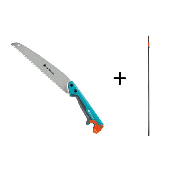 Gardena 8737 Bahçıvan Budama Testeresi + 3721 Combisystem 210-390cm Teleskopik Sap