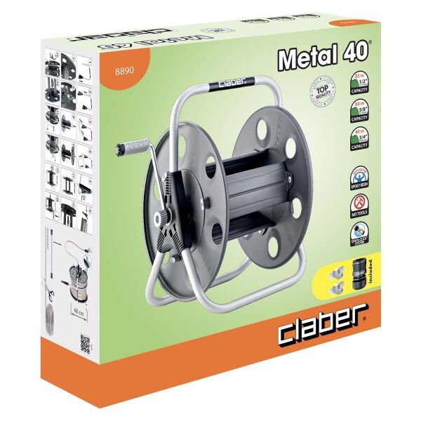 Claber 8890 METAL 40 Hortum Makarası
