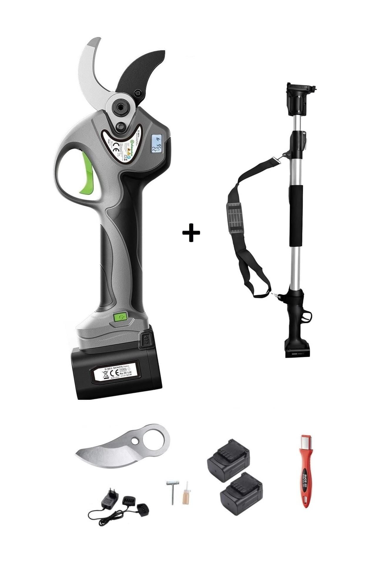 Zimastar SC-8611A/1 40 Mm Akülü Budama Makası + SC-7612 Teleskopik Uzatma Aparatı