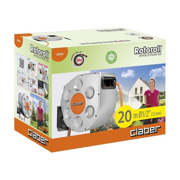 Claber 8696 20 Mt Hortum ve Otomatik Sarma Makarası