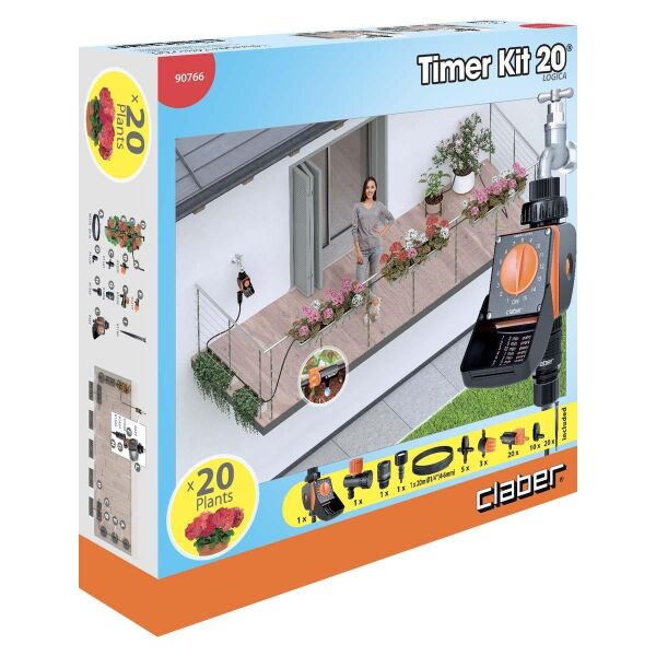 Claber 90766 TIMER KIT 20 LOGICA Damlama Sulama Sistemi