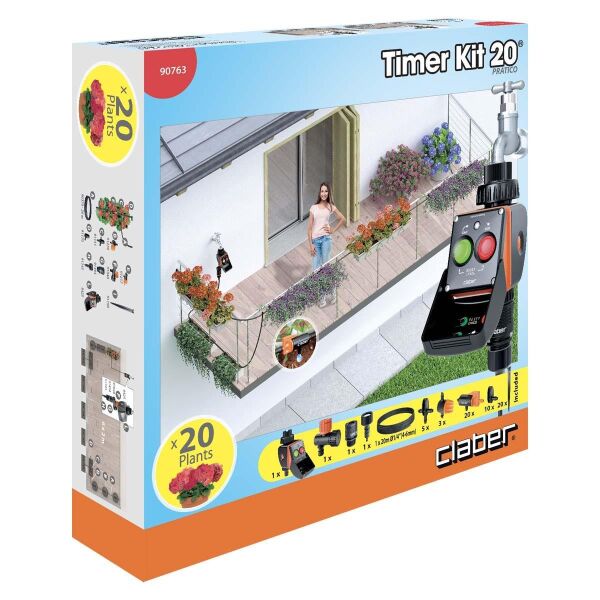 Claber 90763 TIMER KIT 20 PRACTİCO Damlama Sulama Sistemi