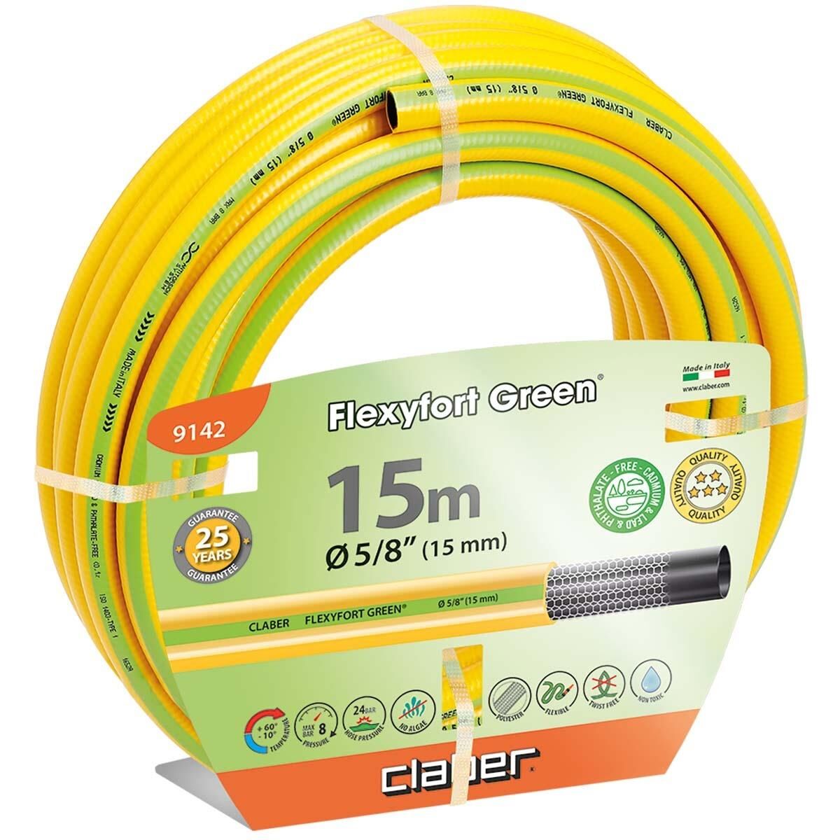 Claber 9142 Flexyfort Green 15 Mt Hortum
