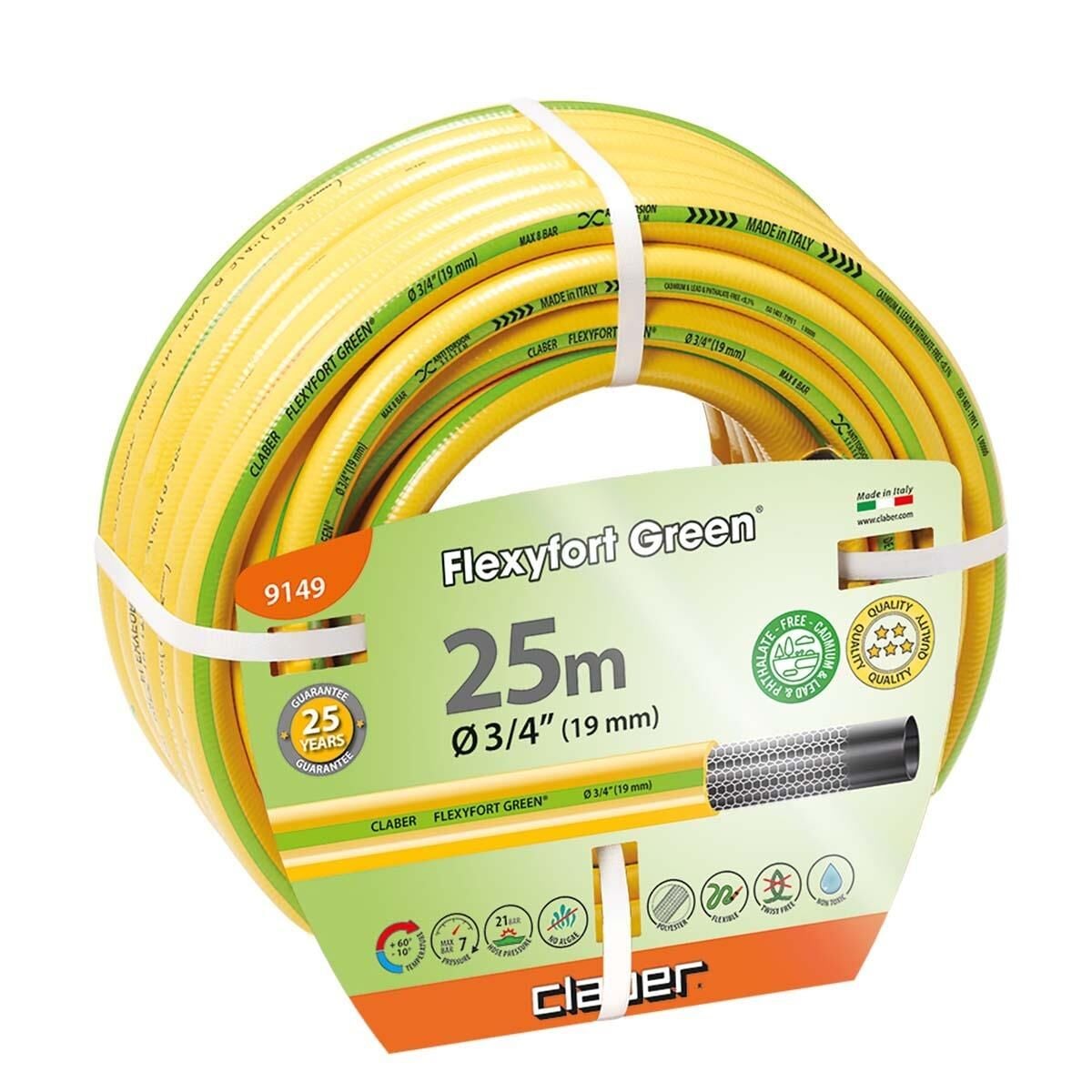 Claber 9149 Flexyfort Green 25 Mt Hortum