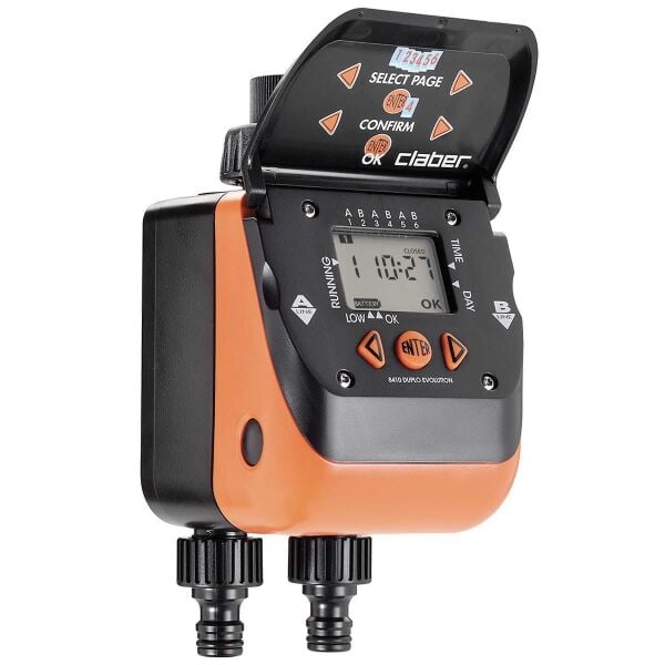 Claber 8410 AQUADUE DUPLO İki Çıkışlı Su Zamanlayıcı