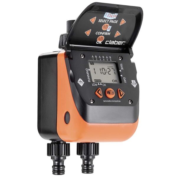 Claber 8410 AQUADUE DUPLO İki Çıkışlı Su Zamanlayıcı
