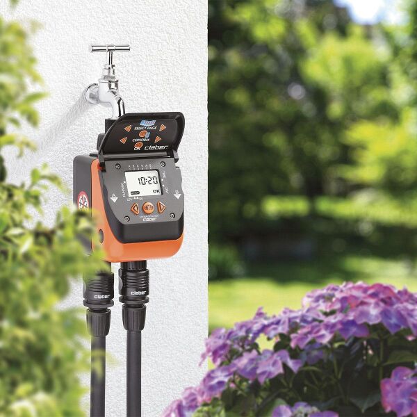 Claber 8410 AQUADUE DUPLO İki Çıkışlı Su Zamanlayıcı