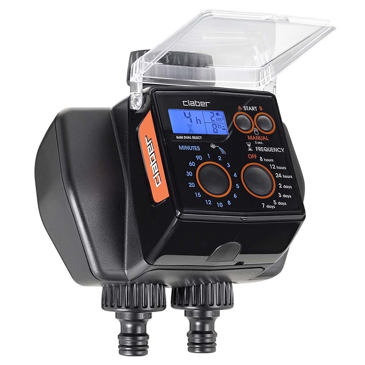 Claber 8488 DUAL SELECT İki Çıkışlı Su Zamanlayıcı