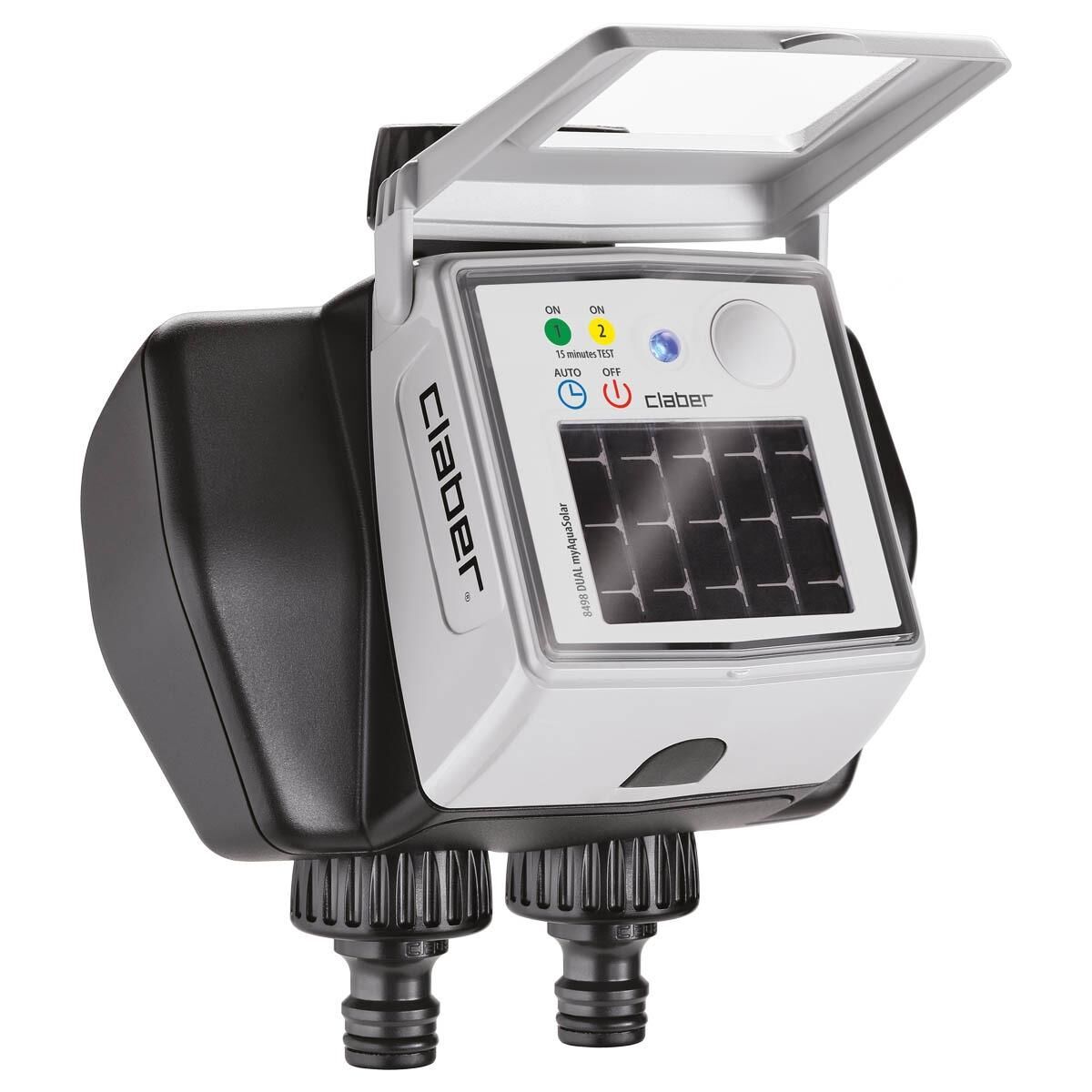 Claber 8498 DUAL MYAQUASOLAR İki Çıkışlı Su Zamanlayıcı