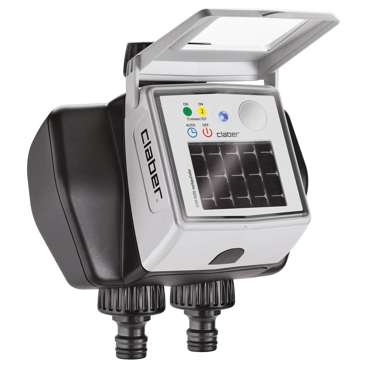 Claber 8498 DUAL MYAQUASOLAR İki Çıkışlı Su Zamanlayıcı
