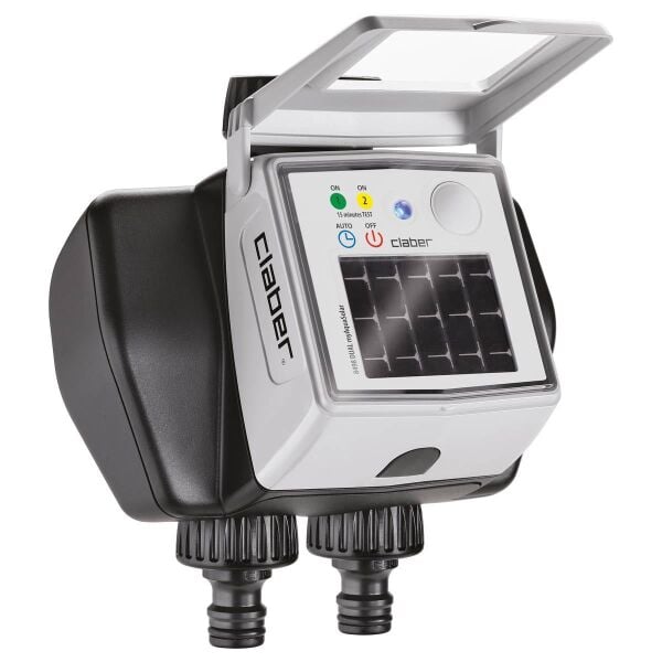 Claber 8498 DUAL MYAQUASOLAR İki Çıkışlı Su Zamanlayıcı