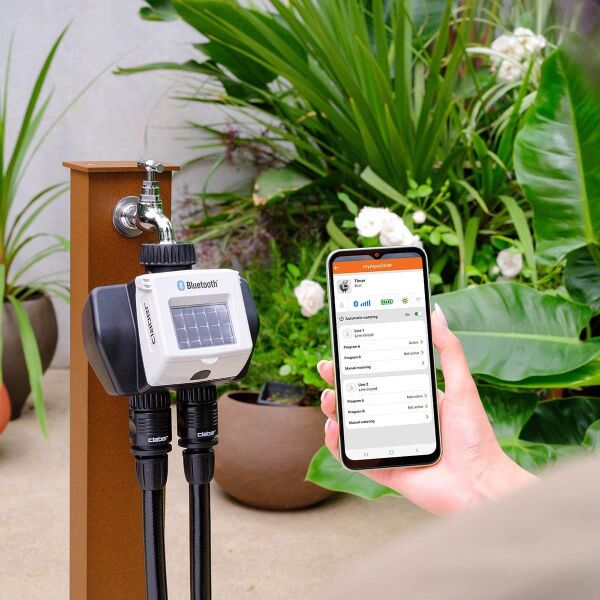 Claber 8498 DUAL MYAQUASOLAR İki Çıkışlı Su Zamanlayıcı