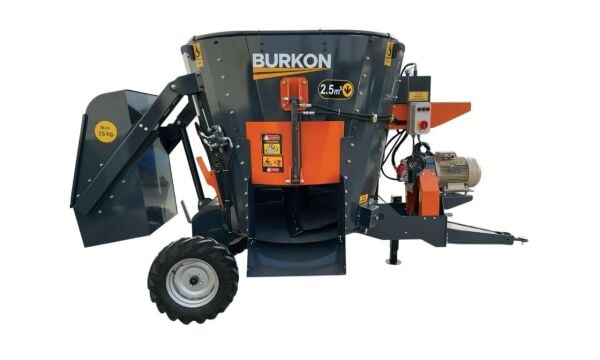 Burkon 2.5m³ 380V ve Traktör Şaftlı Çekilir Yem Karma Makinesi