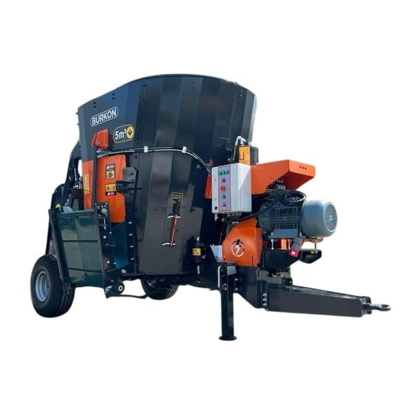 Burkon 5m³ 380V ve Traktör Şaftlı Çekilir Yem Karma Makinesi