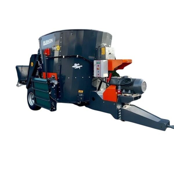 Burkon 6m³ 380V ve Traktör Şaftlı Çekilir Yem Karma Makinesi