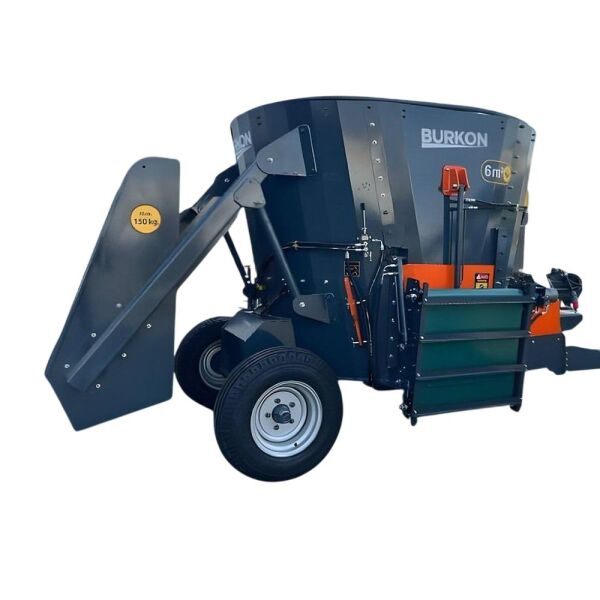 Burkon 6m³ 380V ve Traktör Şaftlı Çekilir Yem Karma Makinesi