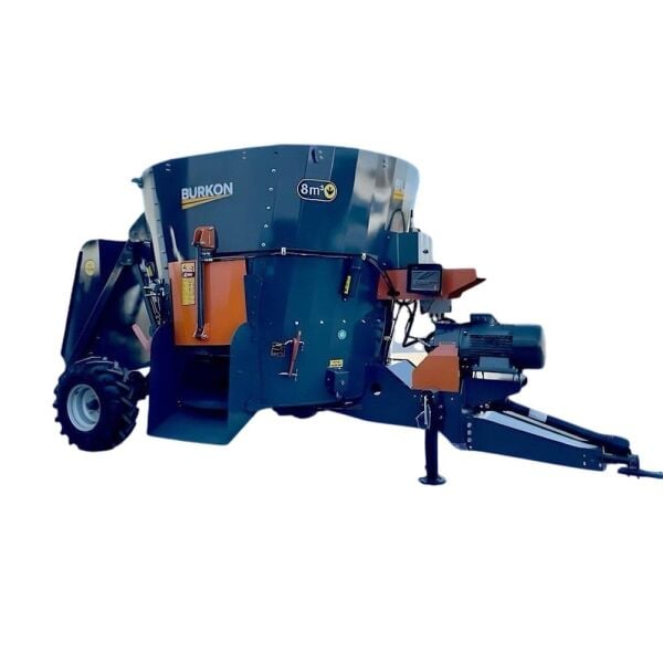 Burkon 8m³ 380V ve Traktör Şaftlı Çekilir Yem Karma Makinesi