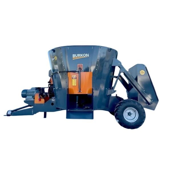 Burkon 8m³ 380V ve Traktör Şaftlı Çekilir Yem Karma Makinesi