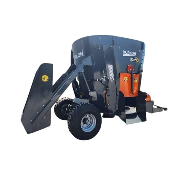 Burkon 10m³ 380V ve Traktör Şaftlı Çekilir Yem Karma Makinesi